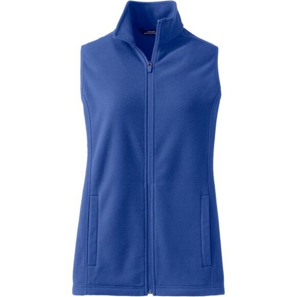 Lands' End Vibrant Royal Blue Warm Fleece Sleeveless Vest - Picture 1 of 7